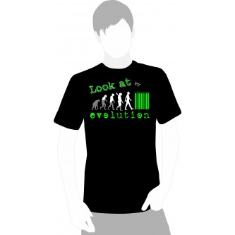 T-shirt "Look at my Evolution" EvoBarcodeM